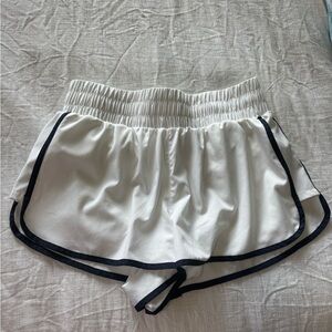 Varley White and Black Athletic Shorts Lightweight Design